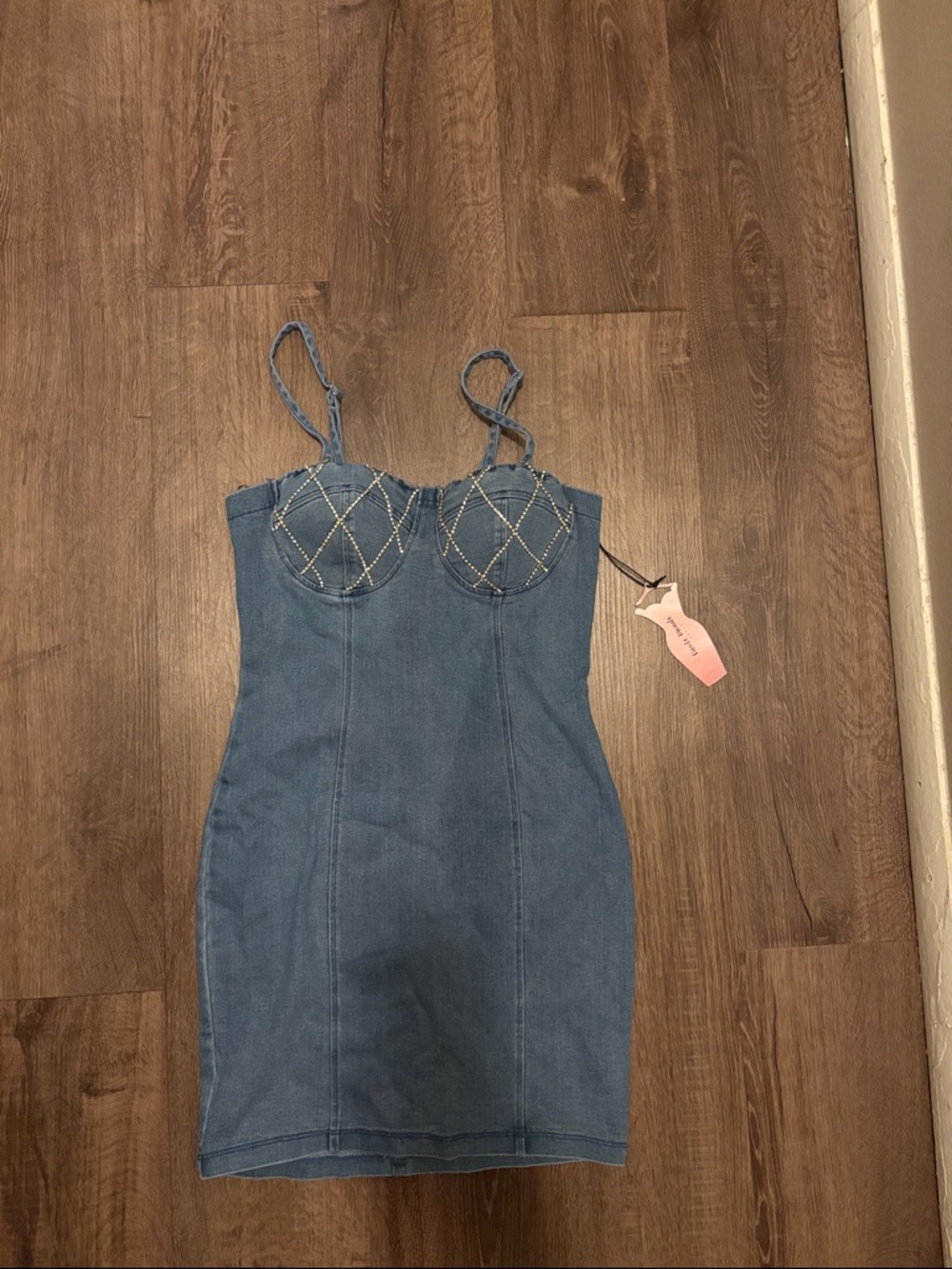 Blue Denim Bustier Mini Dress - Women's Denim Bodycon